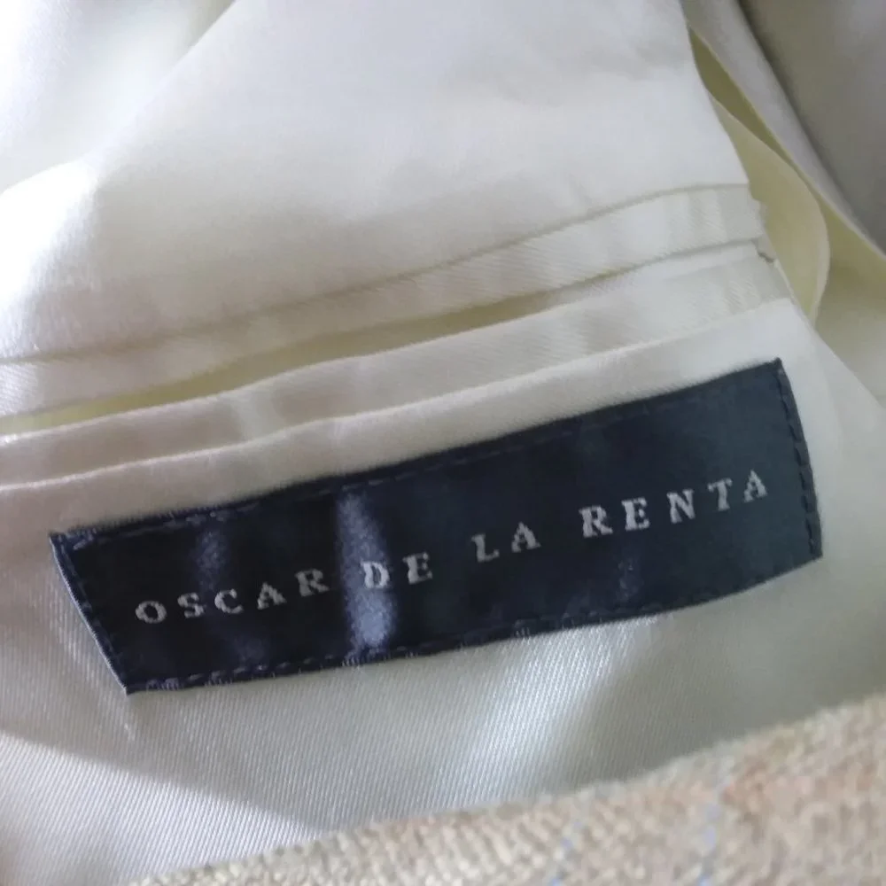 Oscar De La Renta Silk Wool Blend Blazer 42R